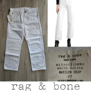 Rag & Bone Crisp White Cropped Jeans